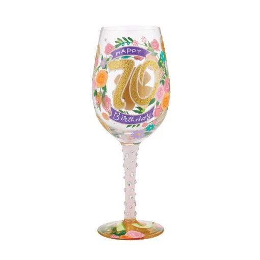 Lolita Wine Glass Happy 70th Birthday -Hario Store 6010654