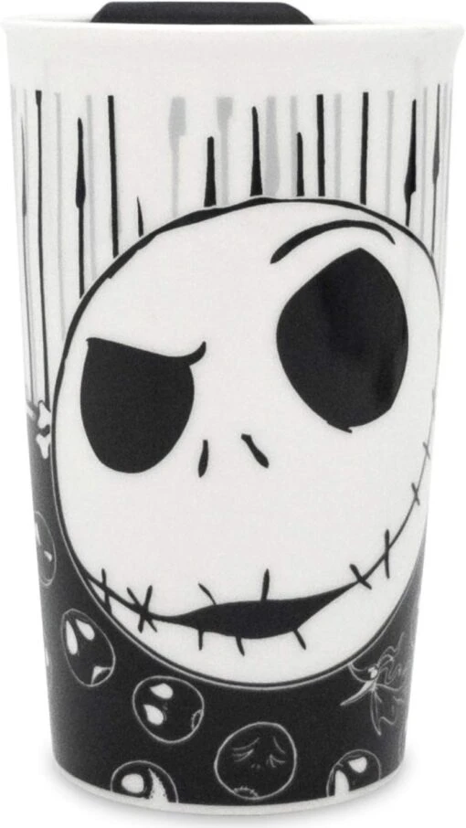 Silver Buffalo Disney Nightmare Before Christmas Jack With Bones Ceramic Travel Mug, 10 Ounces -Hario Store 612cUDmnBLL. AC SL1500