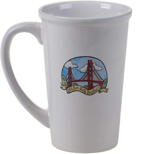 22 Oz. California Map Ceramic Latte Mug -Hario Store 64601 2