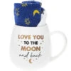 Love You To The Moon And Back 15.5 Oz. Mug And Sock Set -Hario Store 71304