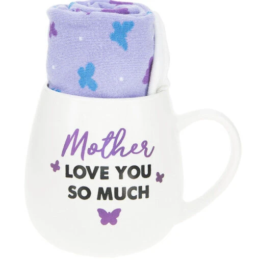 Mother Love You So Much 15.5 Oz Mug And Sock Set -Hario Store 71309