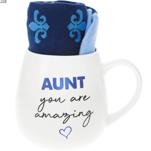 Aunt You Are Amazing 15.5 Oz Mug And Sock Set -Hario Store 71312