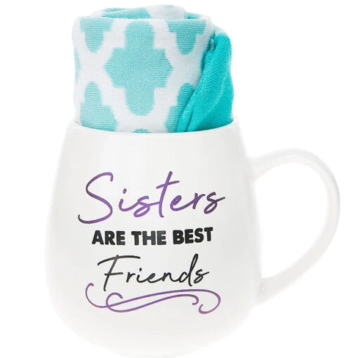 Sisters Are The Best Friends 15.5 Oz Mug And Sock Set -Hario Store 71313