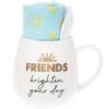 Friends Brighten The Day 15.5 Oz Mug And Sock Set -Hario Store 71315