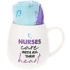 Nurses Care With All Their Heart 15.5 Oz Mug And Sock Set -Hario Store 71316