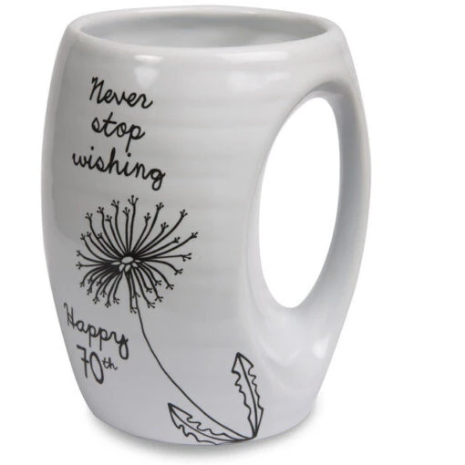 May All Your Wishes Come True Happy 70th Birthday Hand Warmer Mug 16 Oz. -Hario Store 77156