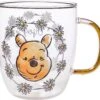 Silver Buffalo Disney Winnie The Pooh Enjoy The Little Things Glitter Handle Glass Mug, 14 Ounces -Hario Store 814jJPABGNS. AC SL1500