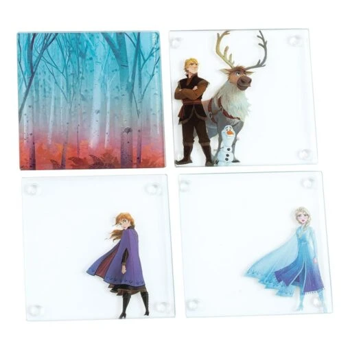 Disney Frozen 2 Glass Coaster - Set Of 4 -Hario Store 83185 2