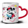 20 Oz. Disney Mickey Minnie In Love Mug With Heart Shaped Handle -Hario Store DL1435E5