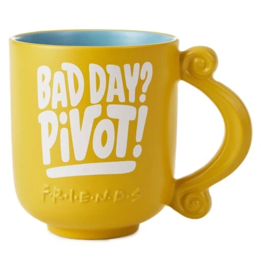 Hallmark Friends Pivot Sculpted Mug, 19 Oz. -Hario Store Friends Bad Day Pivot Yellow Coffee Mug 1PCL1000 01