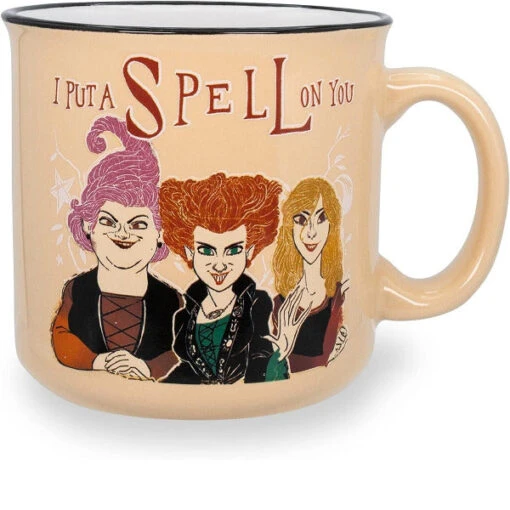 Disney Hocus Pocus Sanderson Sisters I Put A Spell On You 20 Oz. Ceramic Camper Mug -Hario Store HOC407E1