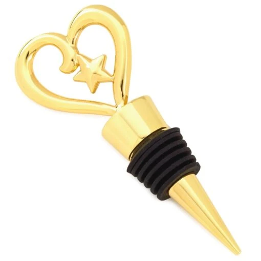 Hallmark Heart And Star Wine Bottle Stopper -Hario Store Heart and Star Wine Bottle Stopper 1ERL1130 01