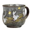 Kutani Ware Porcelain Mug Hopping Rabbit -Hario Store KutaniWareHoppingRabbitMug