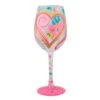 Lolita My Hearts-a-Swirl Handpainted Wine Glass, 15 Oz. -Hario Store Lolita My Hearts Aswirl Wine Glass 6010353 01