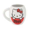 Hello Kitty Red And White 18 Oz. Oval Ceramic Mug -Hario Store MU8BITHKC01VI11