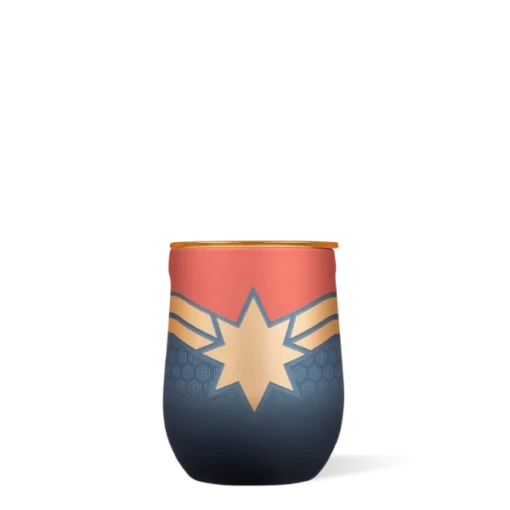 Corkcicle Captain Marvel Stemless Glass, 12 Oz. -Hario Store MVL2312 CM