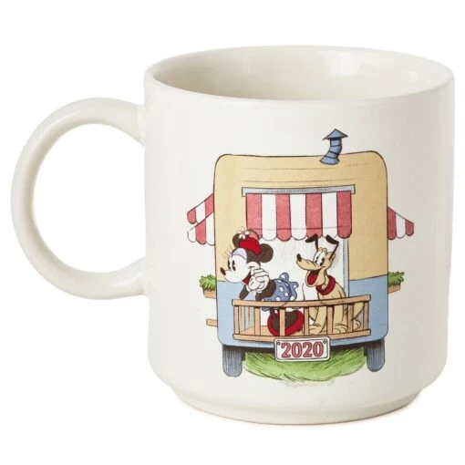 Hallmark Disney Mickey Mouse And Friends Bring A Smile 2020 Mug, 15 Oz. -Hario Store Minnie Mouse and Pluto in Camper Bring a Smile Mug 1DYG1941 01