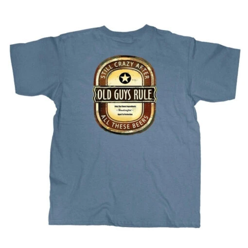 Old Guys Rule T-Shirt Crazy Brew Still Crazy After All These Beers -Hario Store OG1096