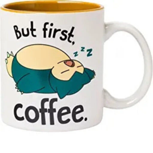 Pokémon Snorlax But First Coffee 20 Oz. Ceramic Mug -Hario Store PK143934