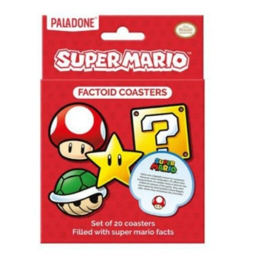 Super Mario Factoid Coasters -Hario Store PP8051NN