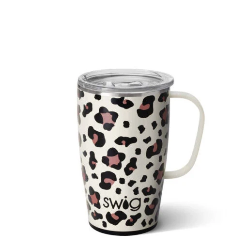 SWIG Luxy Leopard Travel Mug 18 Oz. Stainless Steel And Insulated -Hario Store S102 C18 LP