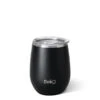 SWIG Matte Black Stemless Wine Cup 14 Oz. Stainless Steel And Insulated -Hario Store S104 C14 BK