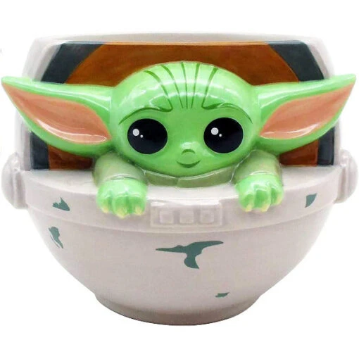 Star Wars Mandalorian The Child Baby Yoda Grogu 20 Oz Sculpted Mug -Hario Store SWM5323D