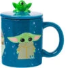 Star Wars Mandalorian The Child Bab Yoda Grogu 18 Oz Ceramic Mug With Sculpted Lid -Hario Store SWM664KN