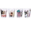 Disney Villains 2 Oz. Shot Glass Set Of 4 Cruella De Vil, Ursula, Evil Queen, Maleficent -Hario Store VGA06 S2 DSC