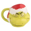 Dr. Seuss The Grinch With Santa Hat 16 Oz. Sculpted Ceramic Mug -Hario Store VU8D40GRI00VI11