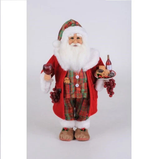 Karen Didion Midnight Snacking With Wine Santa 16" -Hario Store cc16 236 1