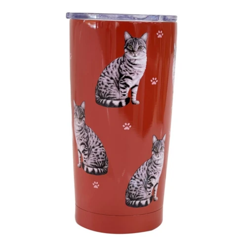 Silver Tabby Stainless Steel 16 Oz. Tumbler -Hario Store silvertabby