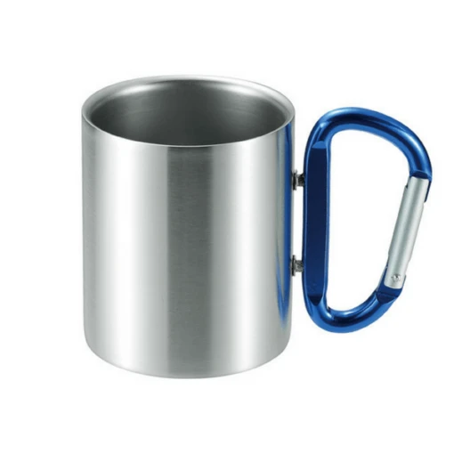 Takeda Stainless Steel Double-Wall Insulated Mug With Karabiner Handle 240ml -Hario Store takeda stainless steel double wall insulated mug with karabiner handle 240ml 5 colours blue mugs 27376638159