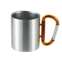 Takeda Stainless Steel Double-Wall Insulated Mug With Karabiner Handle 240ml -Hario Store takeda stainless steel double wall insulated mug with karabiner handle 240ml 5 colours orange mugs 27376660559